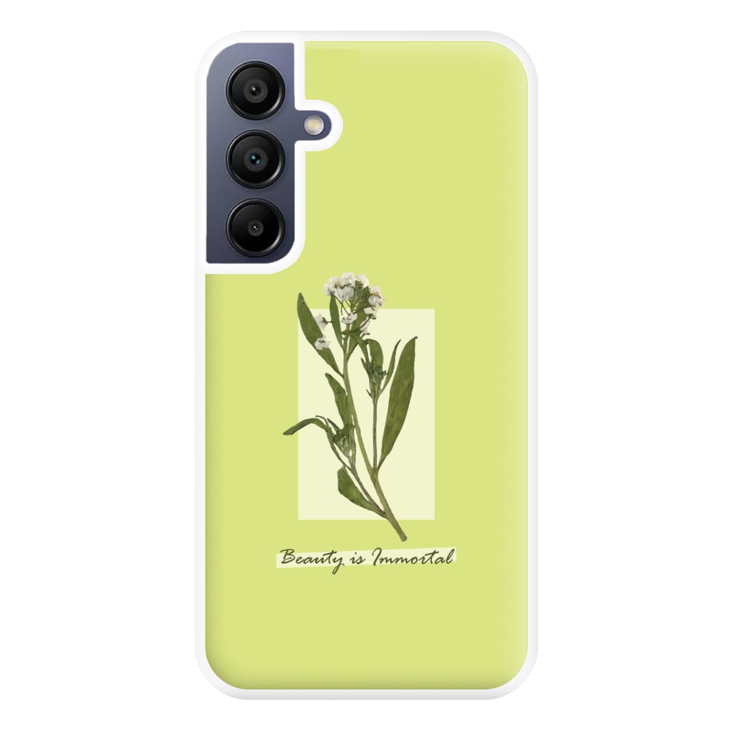Beauty Is Immortal Press Flower Phone Case for Galaxy A16