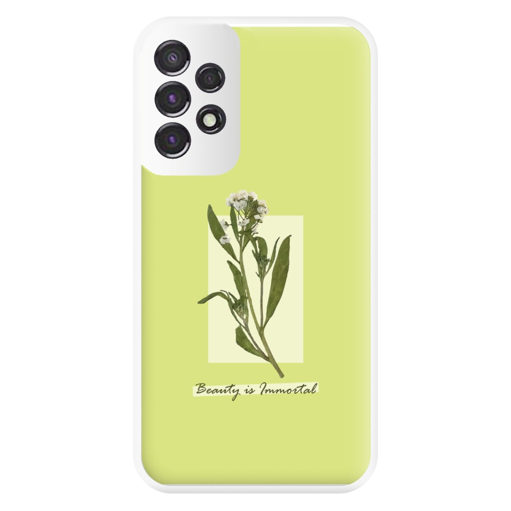 Beauty Is Immortal Press Flower Phone Case for Galaxy A53