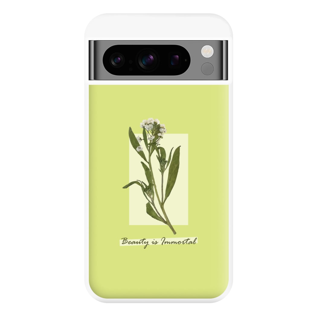 Beauty Is Immortal Press Flower Phone Case for Google Pixel 8 Pro