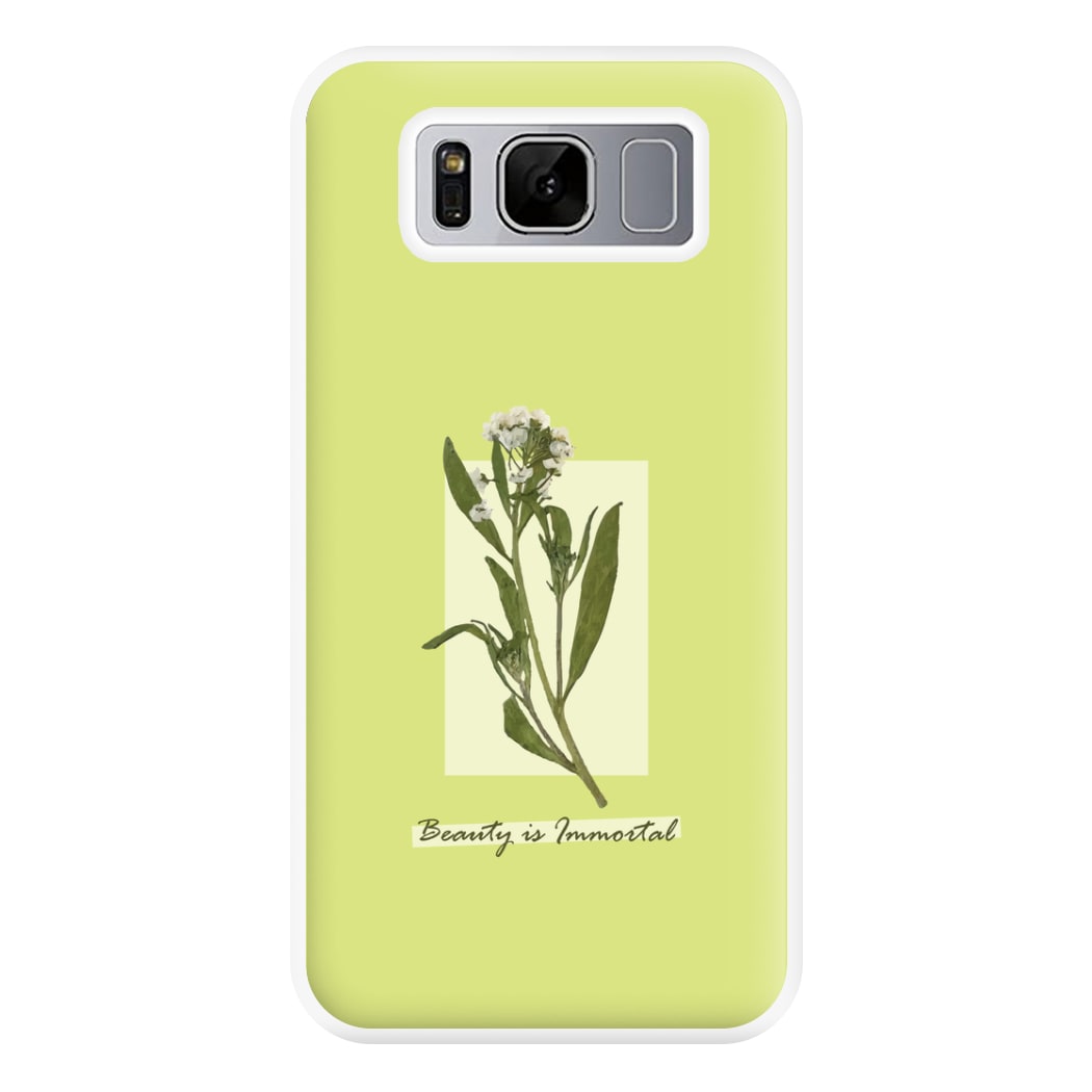 Beauty Is Immortal Press Flower Phone Case for Galaxy S8 Plus