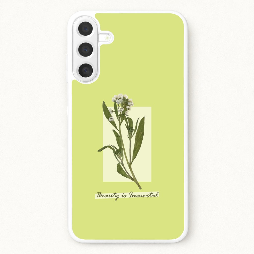 Beauty Is Immortal Press Flower Phone Case for Galaxy A17