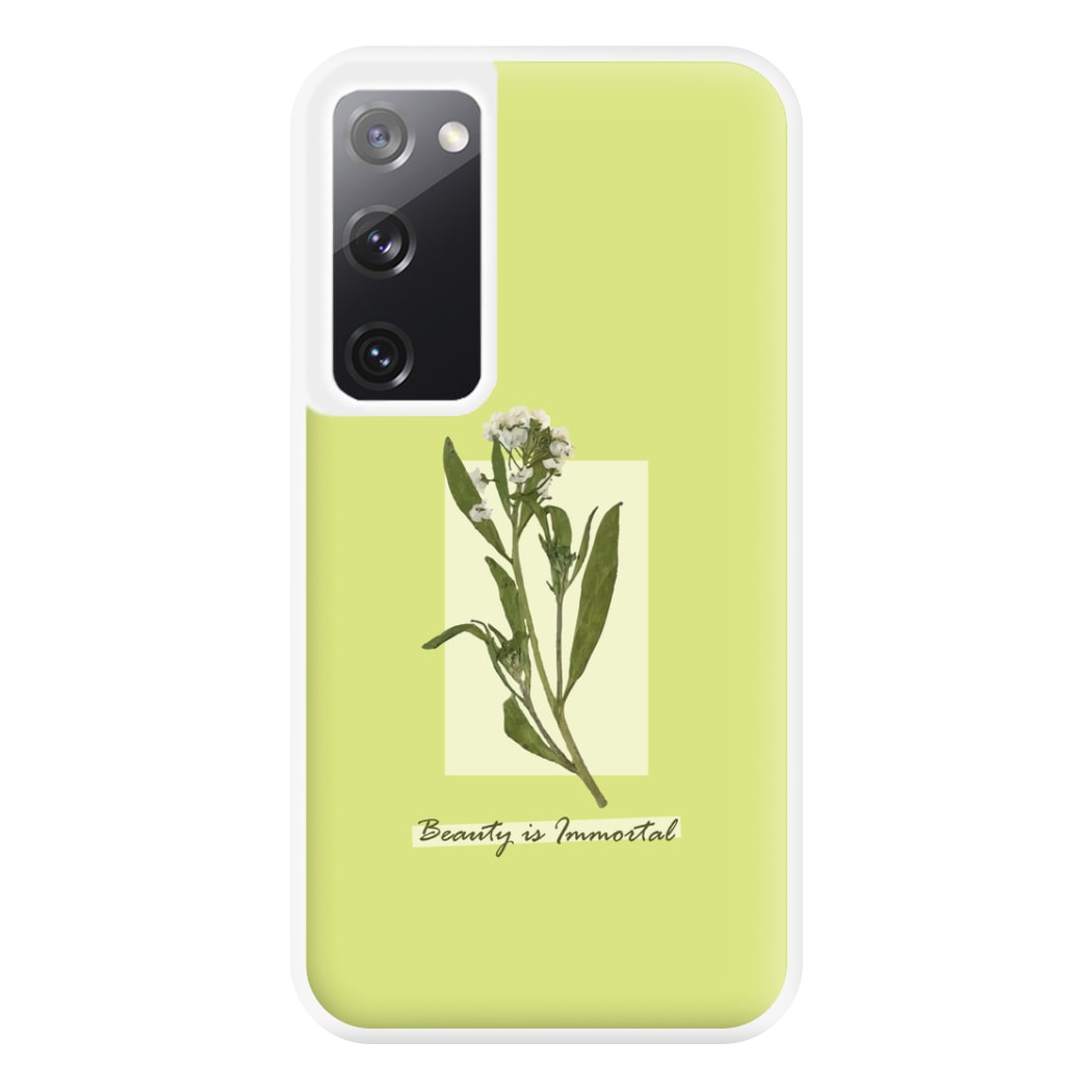 Beauty Is Immortal Press Flower Phone Case for Galaxy S20FE