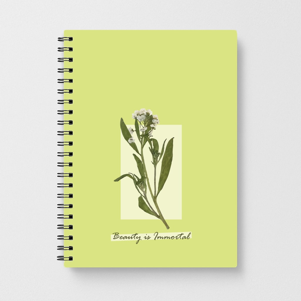Beauty Is Immortal Press Flower Notebook