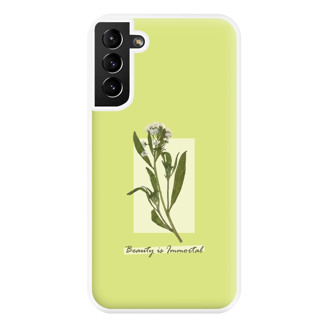 Beauty Is Immortal Press Flower Phone Case for Galaxy S21 Plus