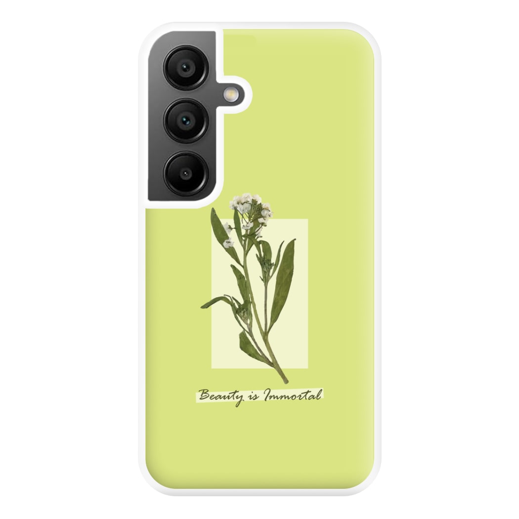 Beauty Is Immortal Press Flower Phone Case for Galaxy A56