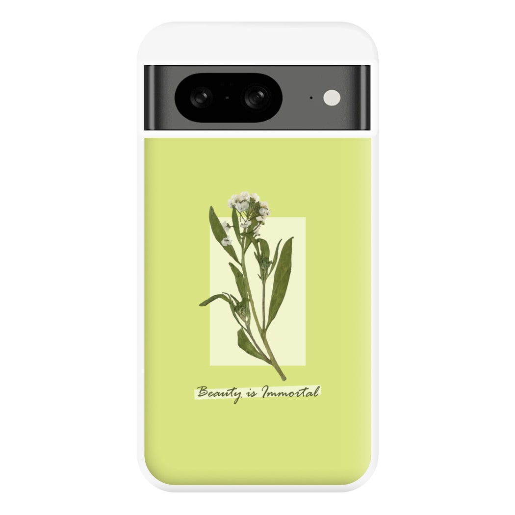 Beauty Is Immortal Press Flower Phone Case for Google Pixel 8