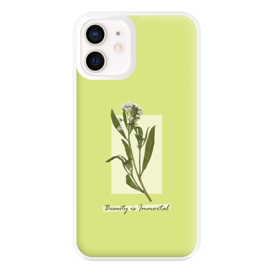 Beauty Is Immortal Press Flower Phone Case for iPhone 12 Mini
