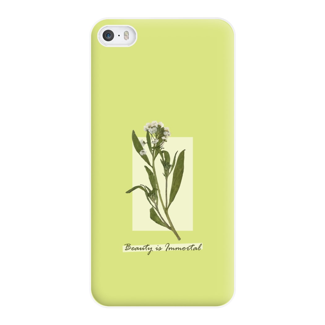 Beauty Is Immortal Press Flower Phone Case for iPhone 5 / 5s / SE 2016
