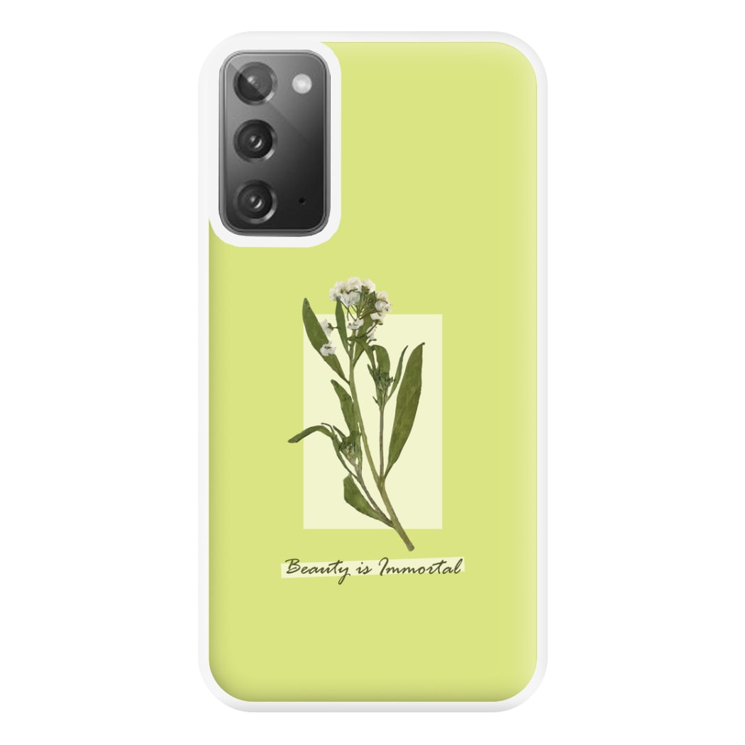 Beauty Is Immortal Press Flower Phone Case for Galaxy Note 20 Ultra