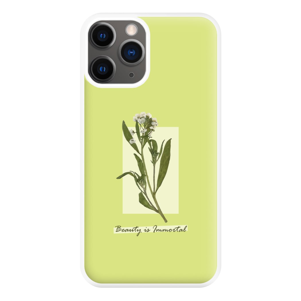 Beauty Is Immortal Press Flower Phone Case for iPhone 12 Pro Max