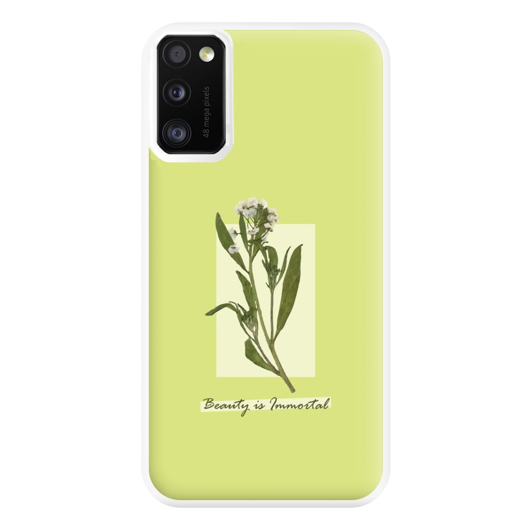 Beauty Is Immortal Press Flower Phone Case for Galaxy A41