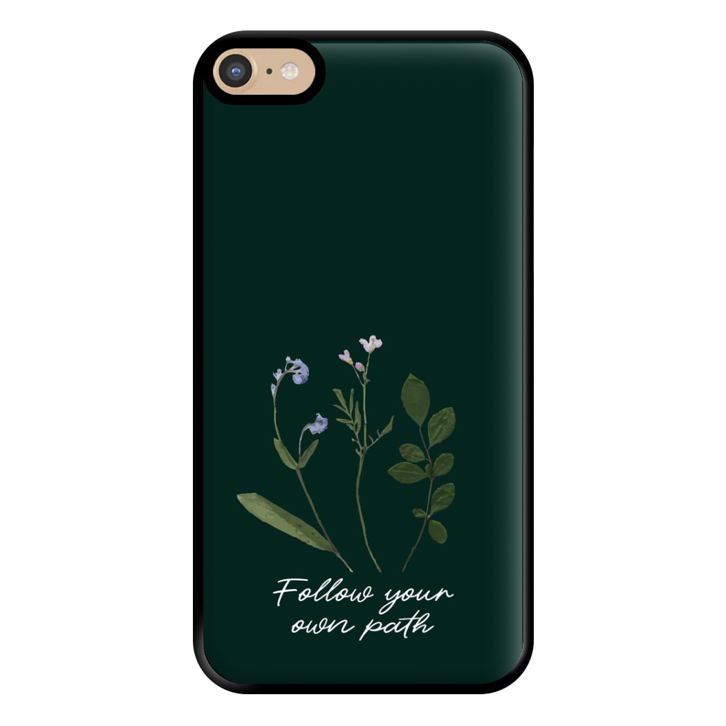 Follow Your Own Path Dark Green Phone Case for iPhone 6 Plus / 7 Plus / 8 Plus