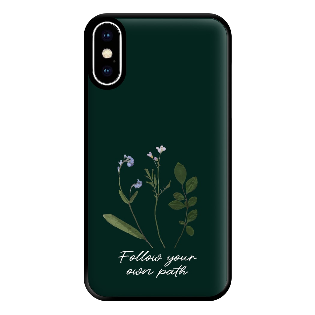 Follow Your Own Path Dark Green Phone Case for iPhone XS Max