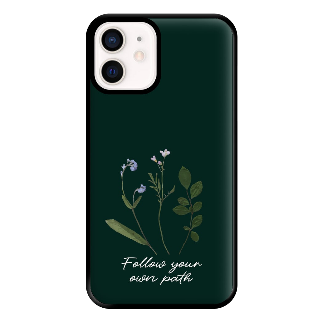 Follow Your Own Path Dark Green Phone Case for iPhone 12 Mini