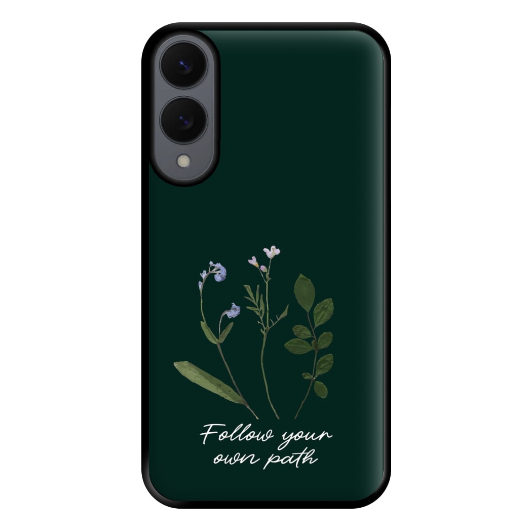 Follow Your Own Path Dark Green Phone Case for Galaxy S25 Edge