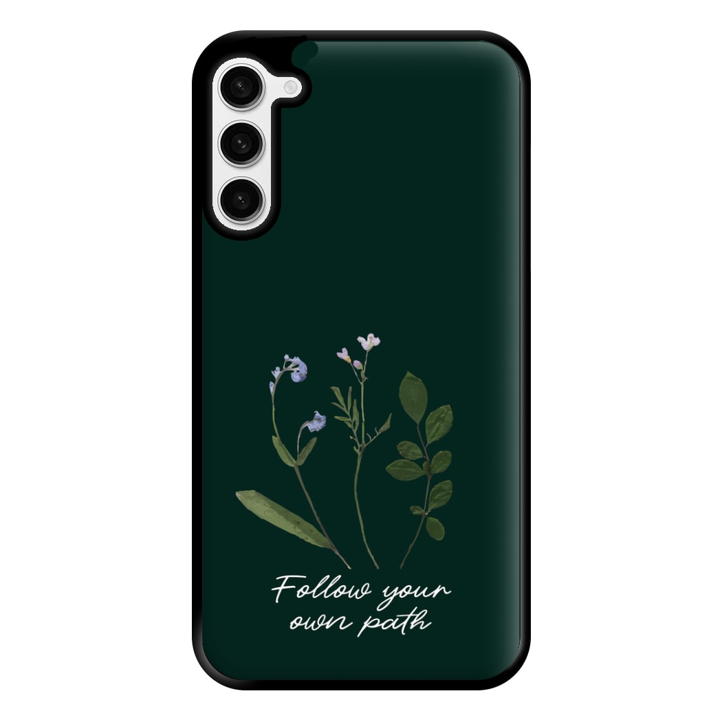 Follow Your Own Path Dark Green Phone Case for Galaxy S23 Plus