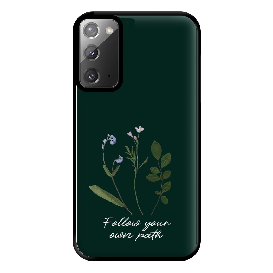 Follow Your Own Path Dark Green Phone Case for Galaxy Note 20 Ultra