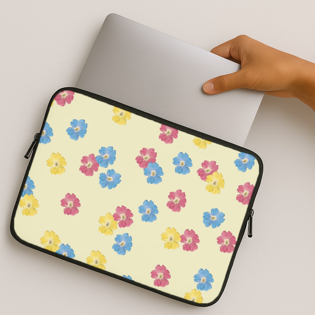 Pastel Pressed Flowers Pattern MacBook Case