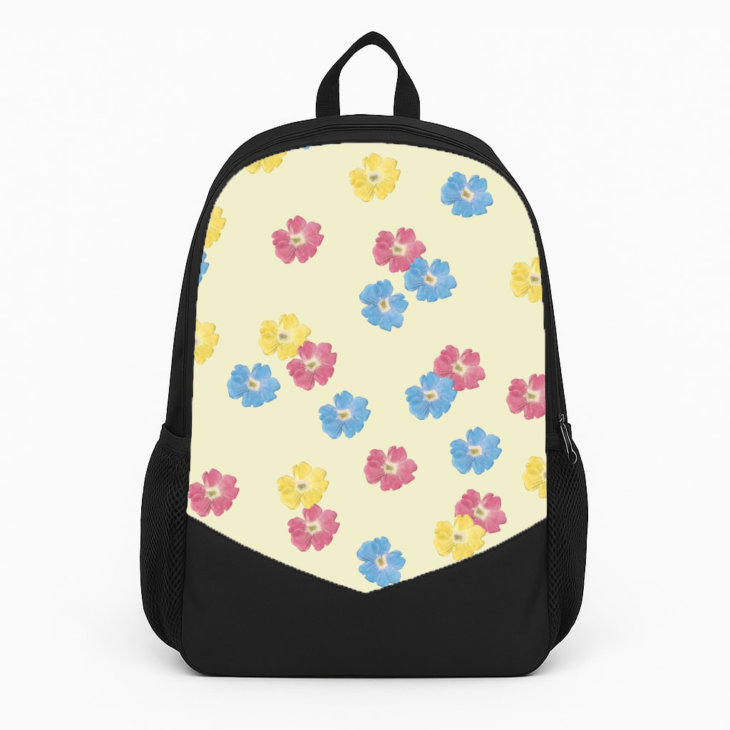 Pastel Pressed Flowers Pattern Backpack