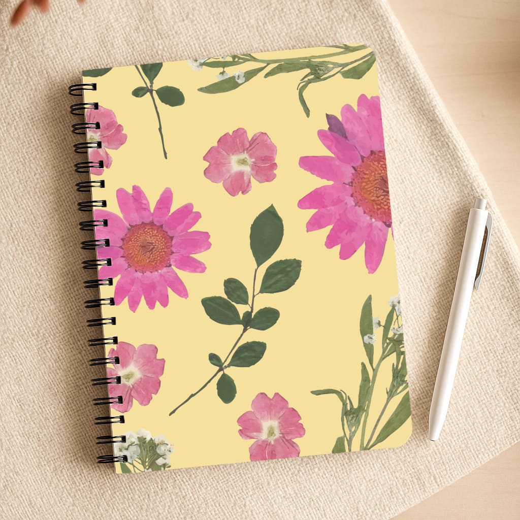 Pressed Plants Yellow Notepad