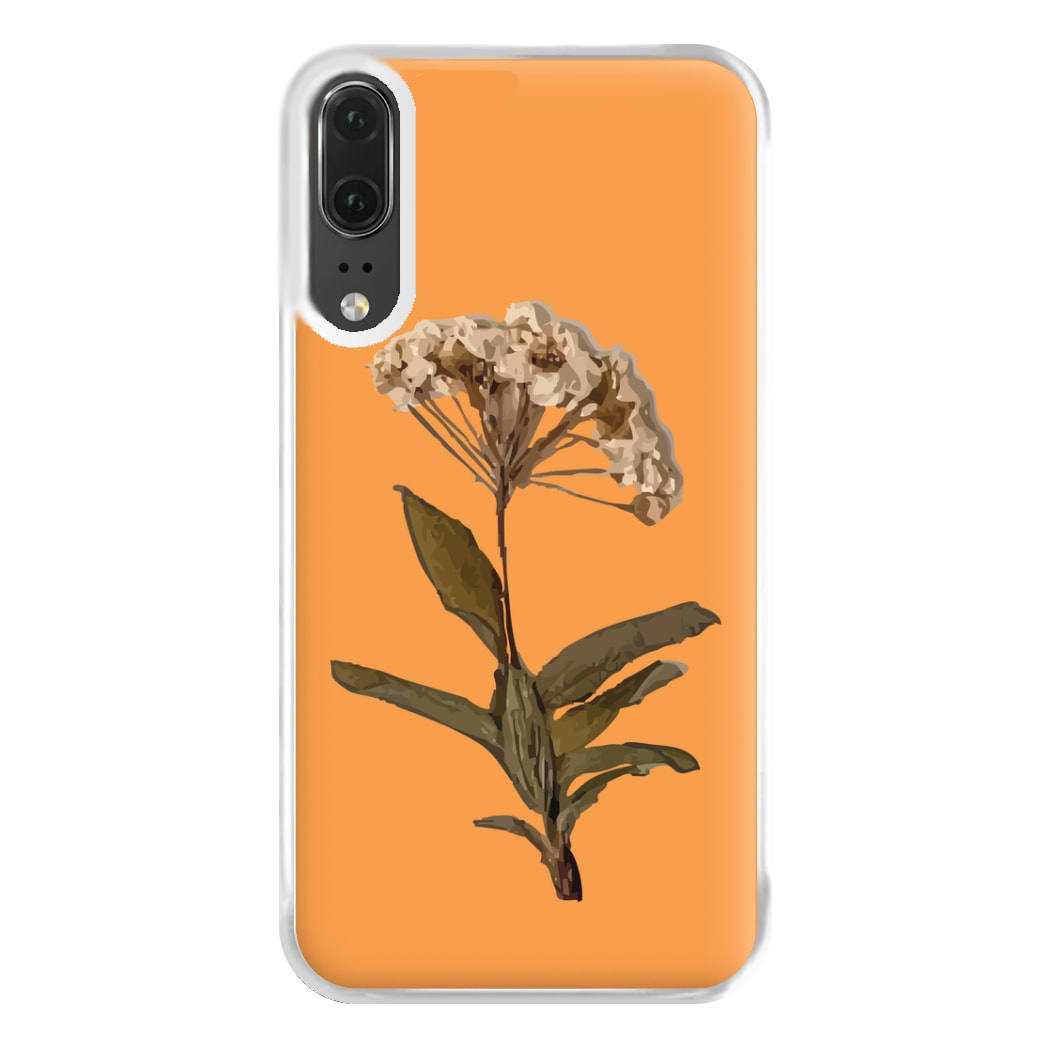 Bright Orange Pressed Flower Phone Case for Huawei P20