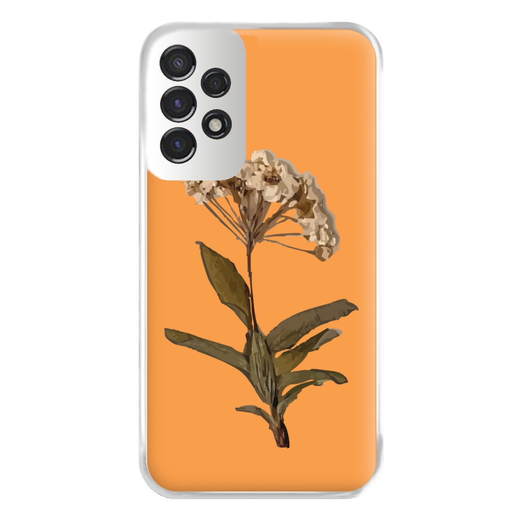 Bright Orange Pressed Flower Phone Case for Galaxy A53