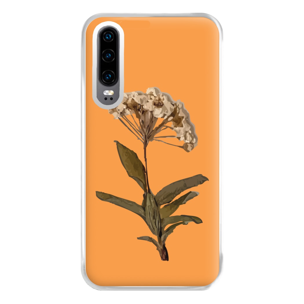 Bright Orange Pressed Flower Phone Case for Huawei P30
