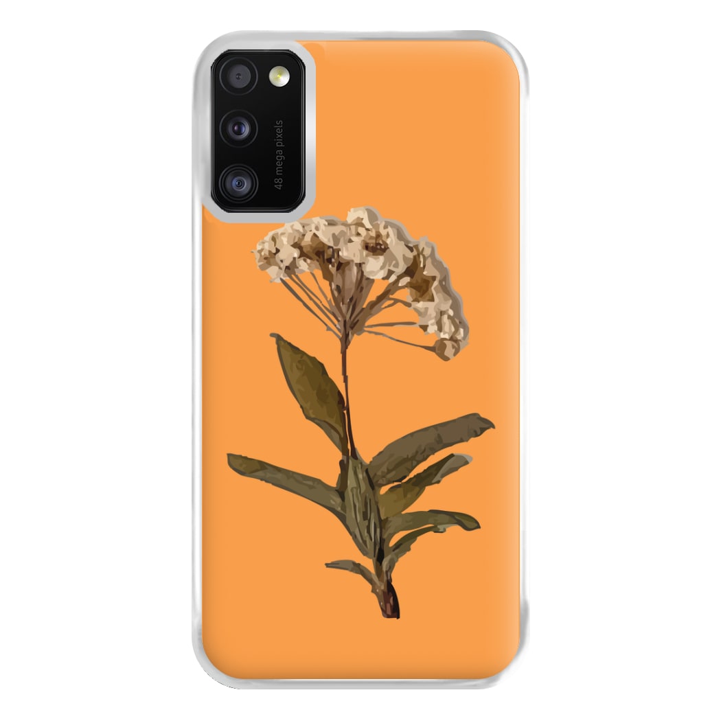 Bright Orange Pressed Flower Phone Case for Galaxy A41