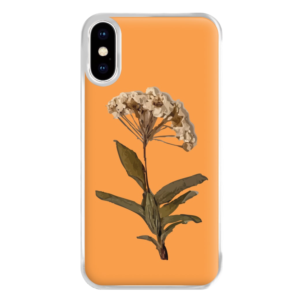 Bright Orange Pressed Flower Phone Case for iPhone XS Max