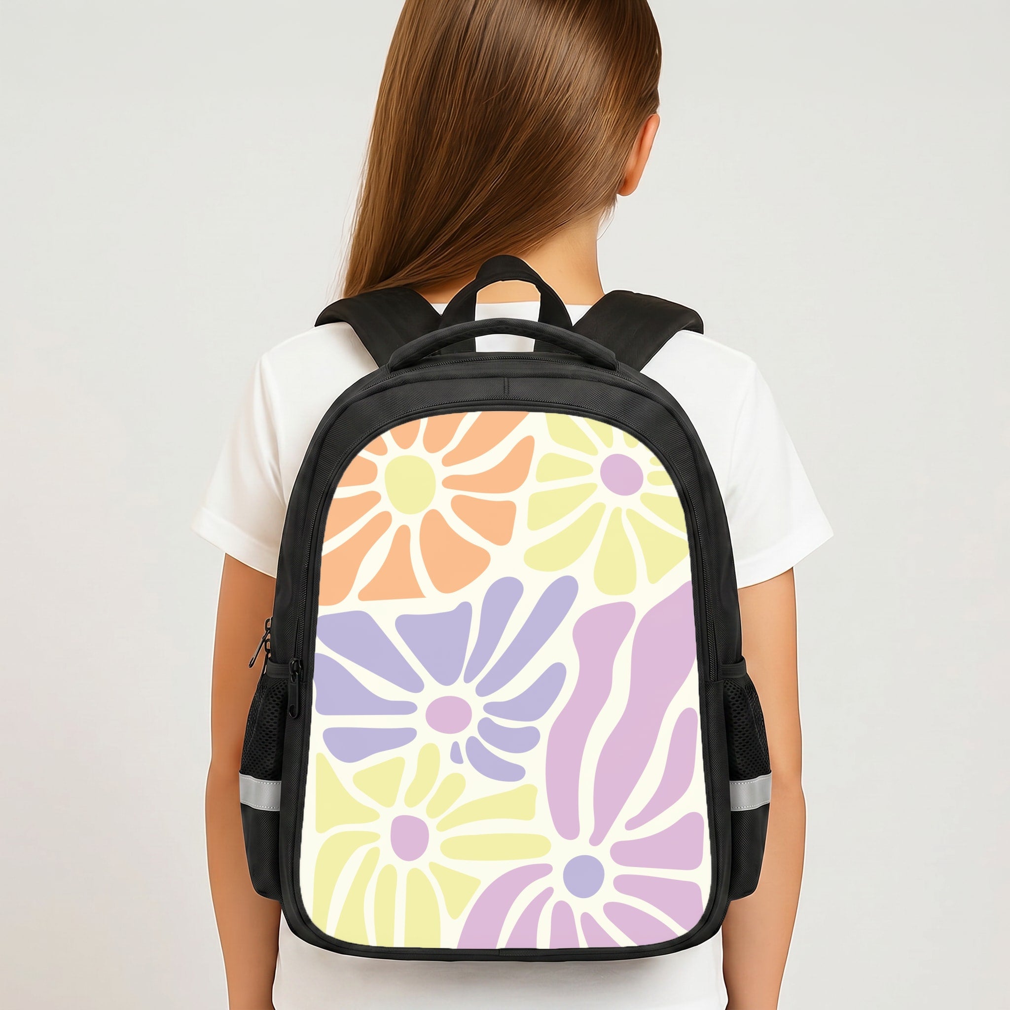 Pastel Abstract Flowers Backpack