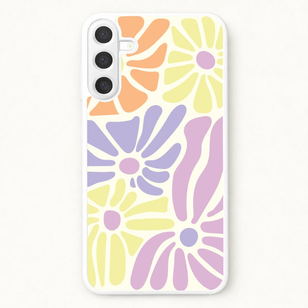 Pastel Abstract Flowers Phone Case for Galaxy A57