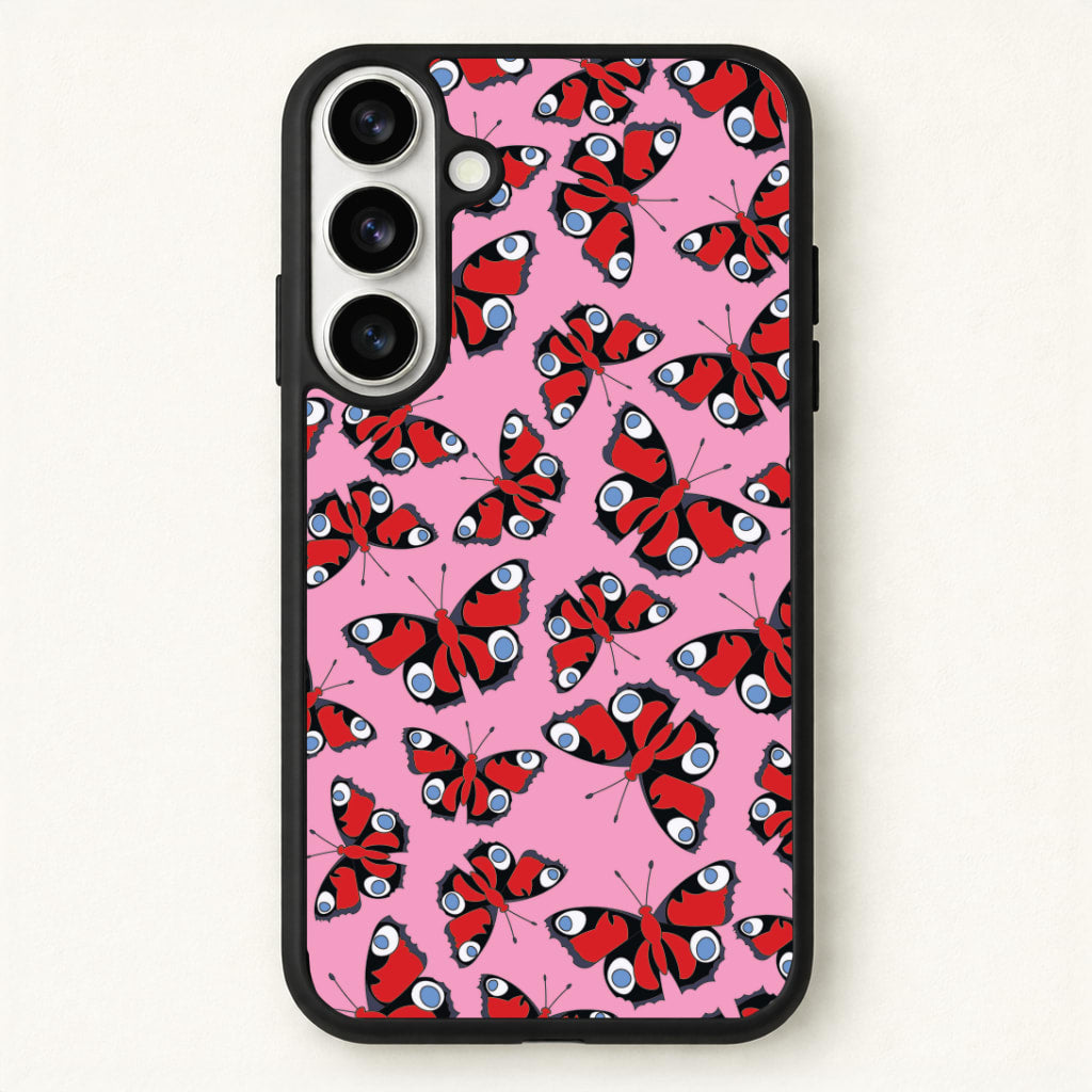 Red Butterfly - Butterfly Patterns Phone Case for Galaxy S26 Plus