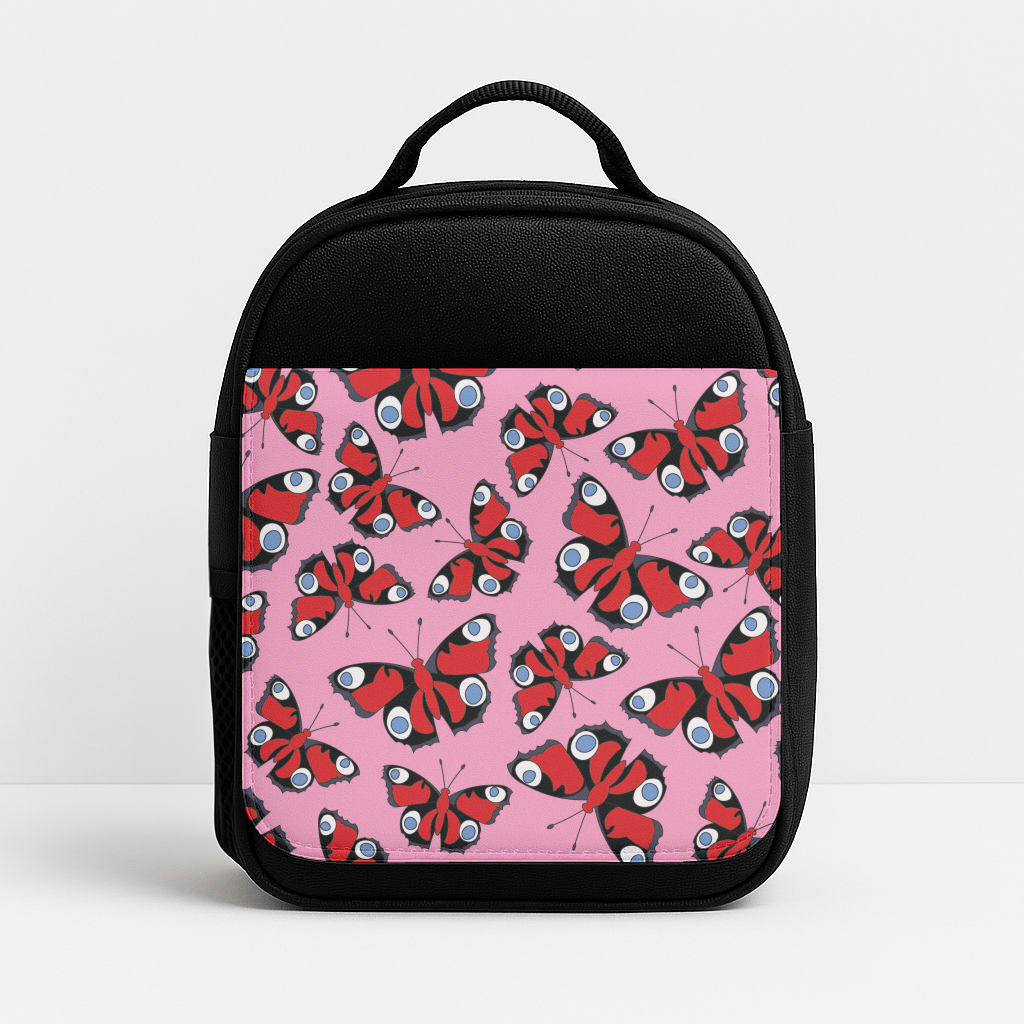 Red Butterfly - Butterfly Patterns Insulated Lunchbox