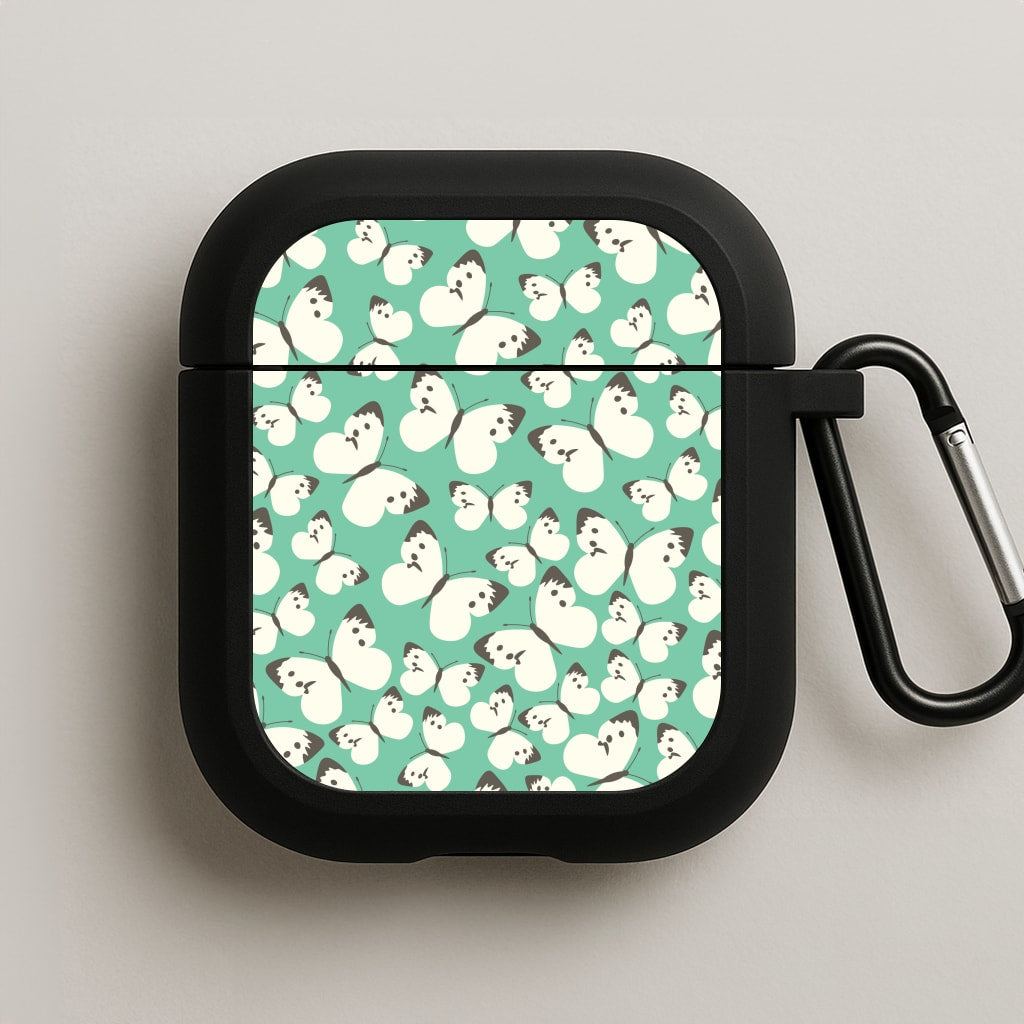 White Butterfly - Butterfly Patterns AirPods Case