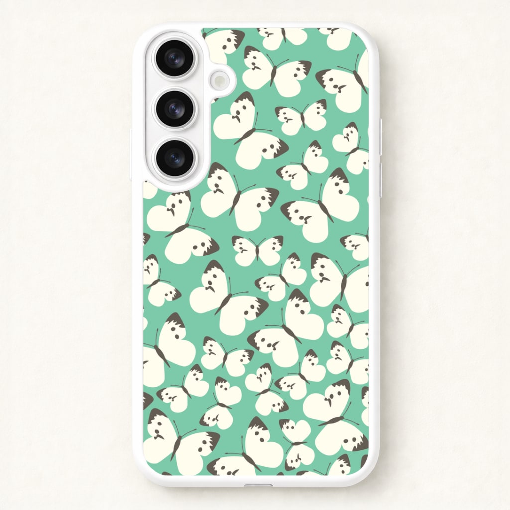 White Butterfly - Butterfly Patterns Phone Case for Galaxy S26