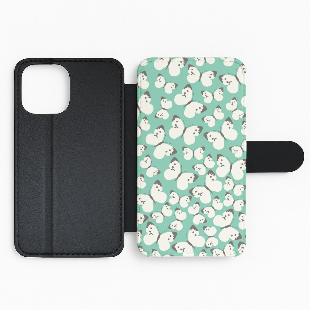 White Butterfly - Butterfly Patterns Flip Phone Case