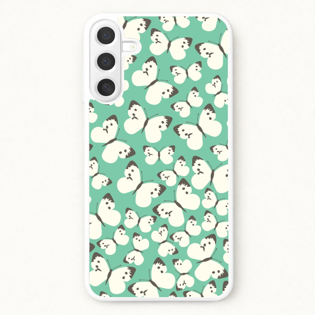 White Butterfly - Butterfly Patterns Phone Case for Galaxy A57