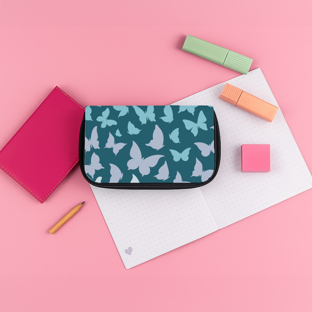 Blue Gradient Butterfly - Butterfly Patterns Pencil Case
