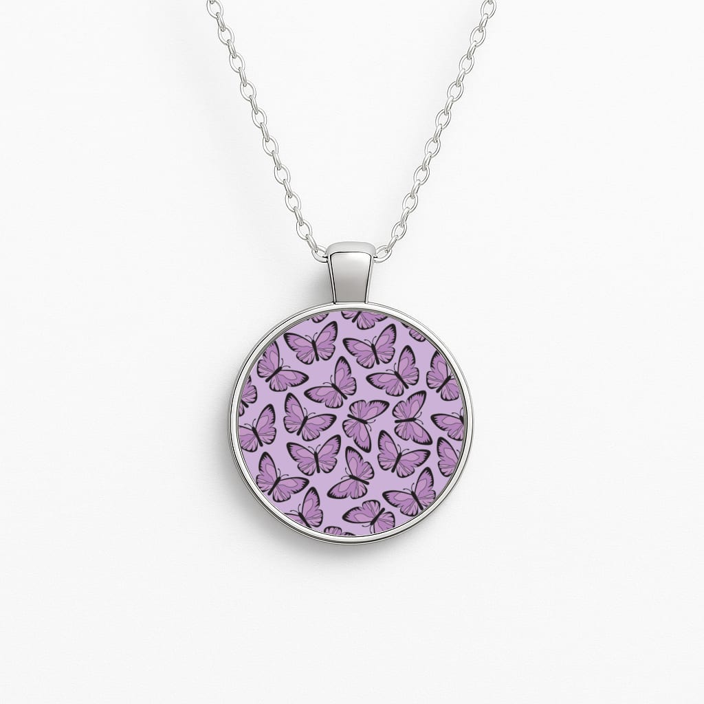 Purple Butterfly - Butterfly Patterns Necklace