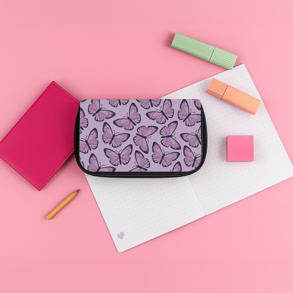 Purple Butterfly - Butterfly Patterns Pencil Case