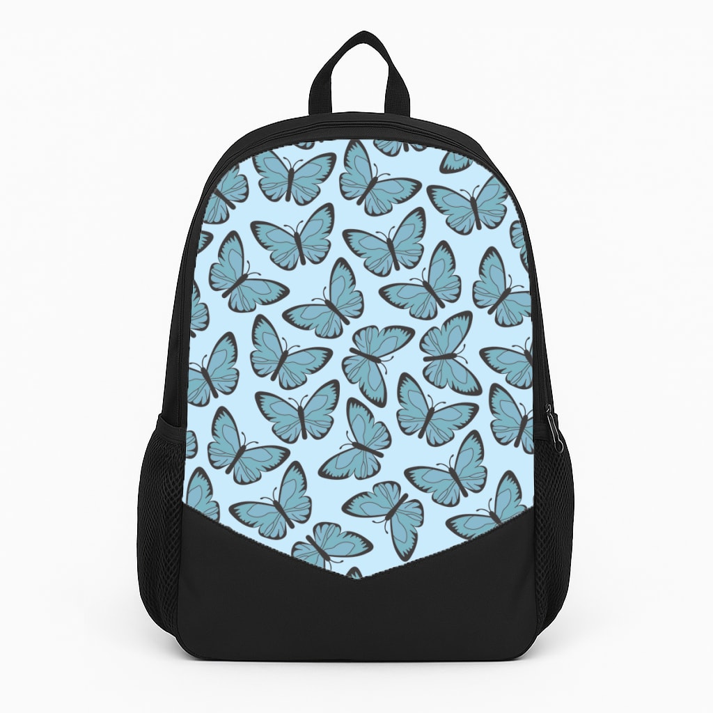 Blue Butterfly - Butterfly Patterns Large Backpack