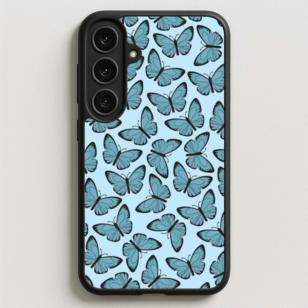 Blue Butterfly - Butterfly Patterns Phone Case for Galaxy S25FE