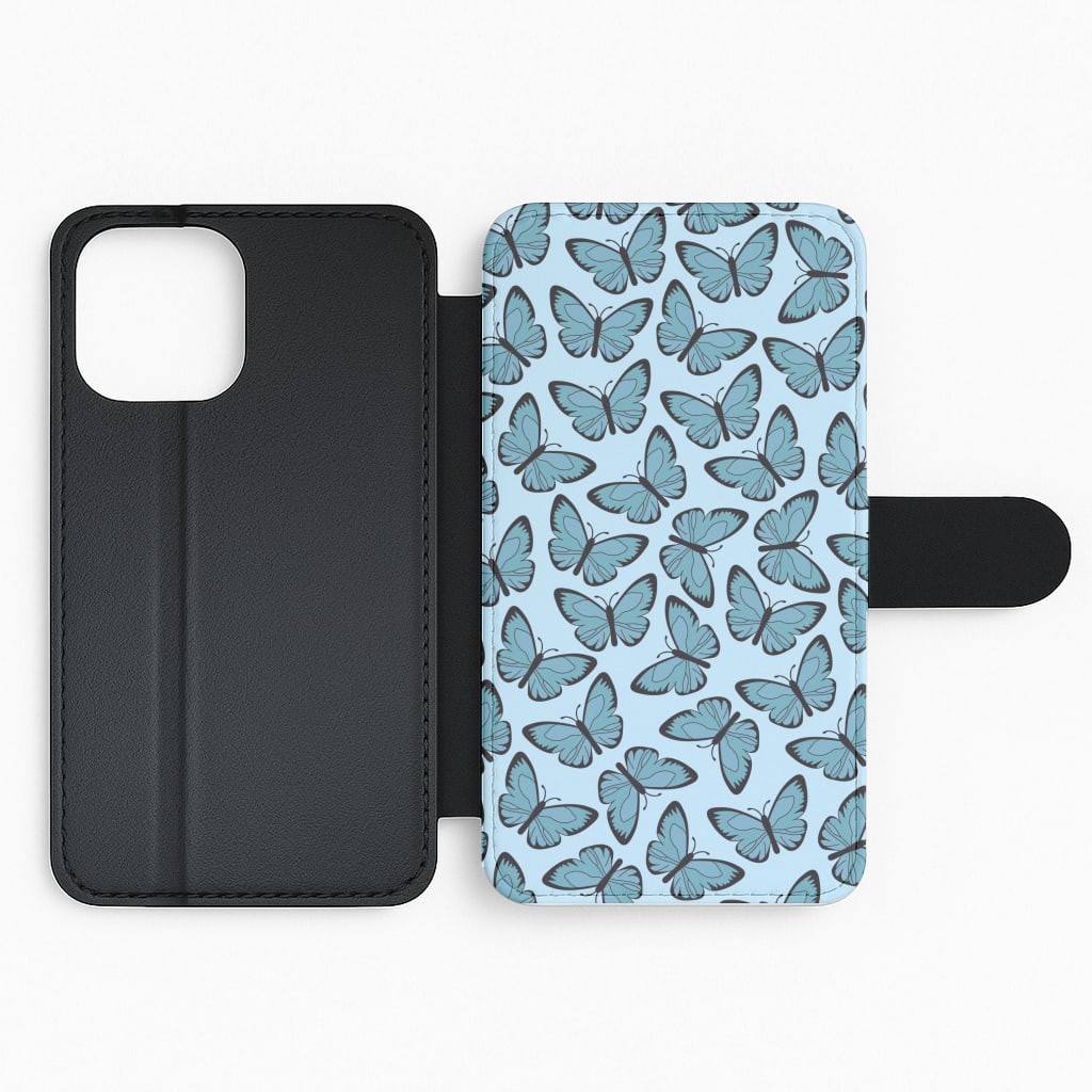 Blue Butterfly - Butterfly Patterns Flip Phone Case