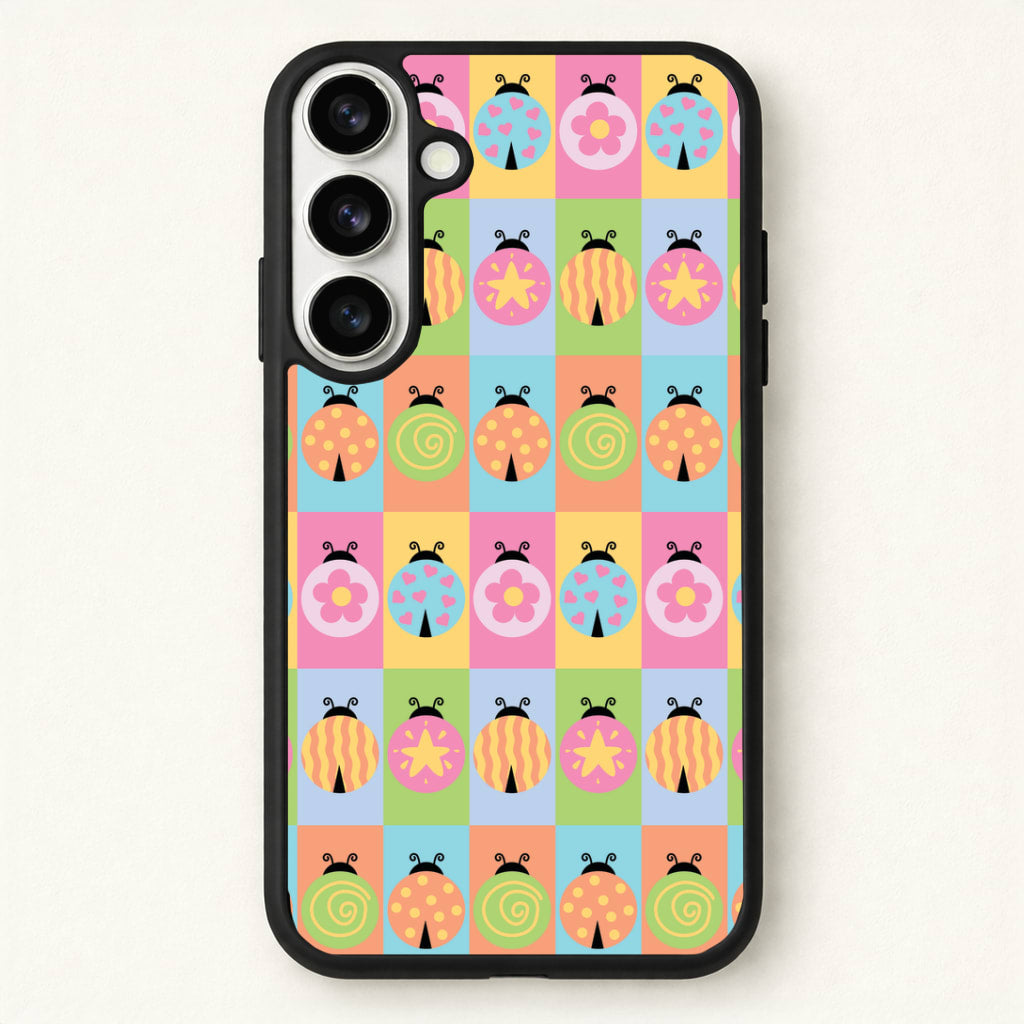 Cartoon Ladybugs Colourful Pattern Phone Case for Galaxy S26 Plus