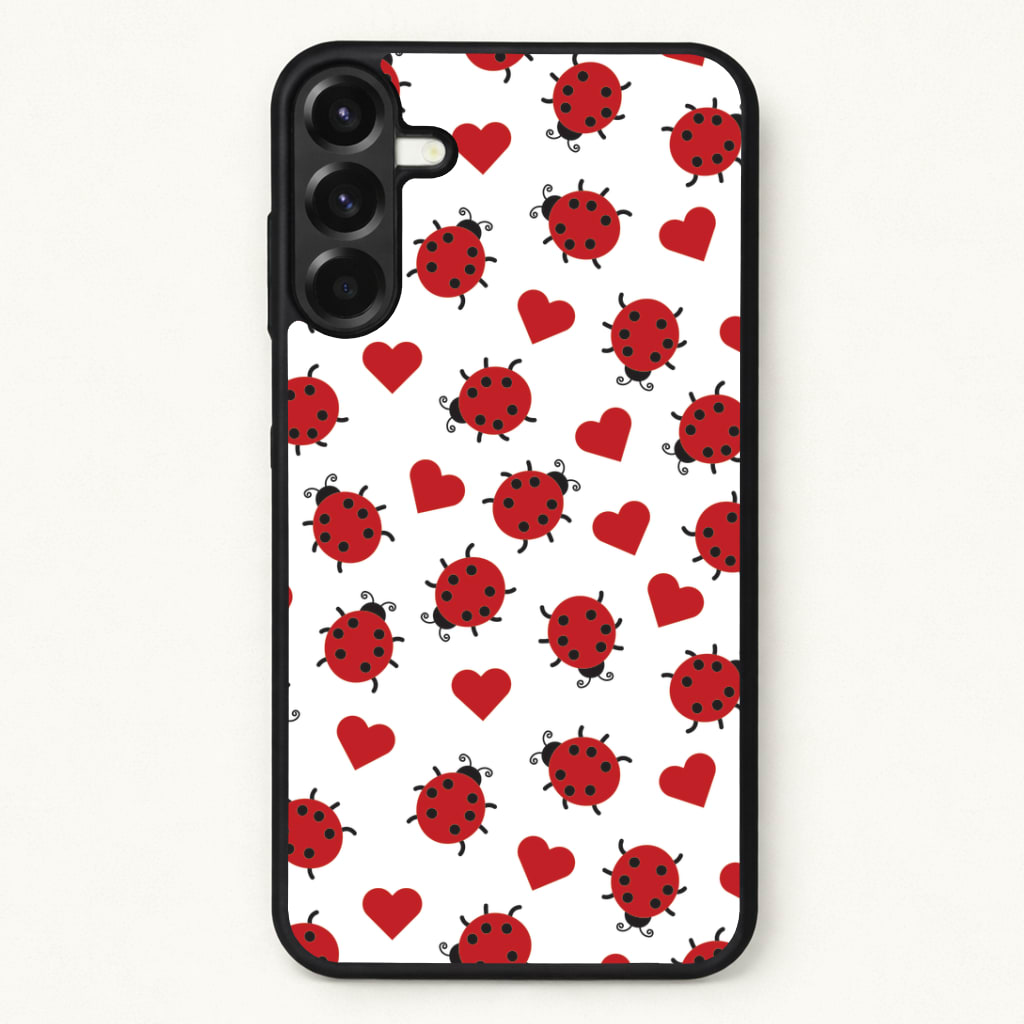 Ladybugs And Hearts Pattern Phone Case for Galaxy A57