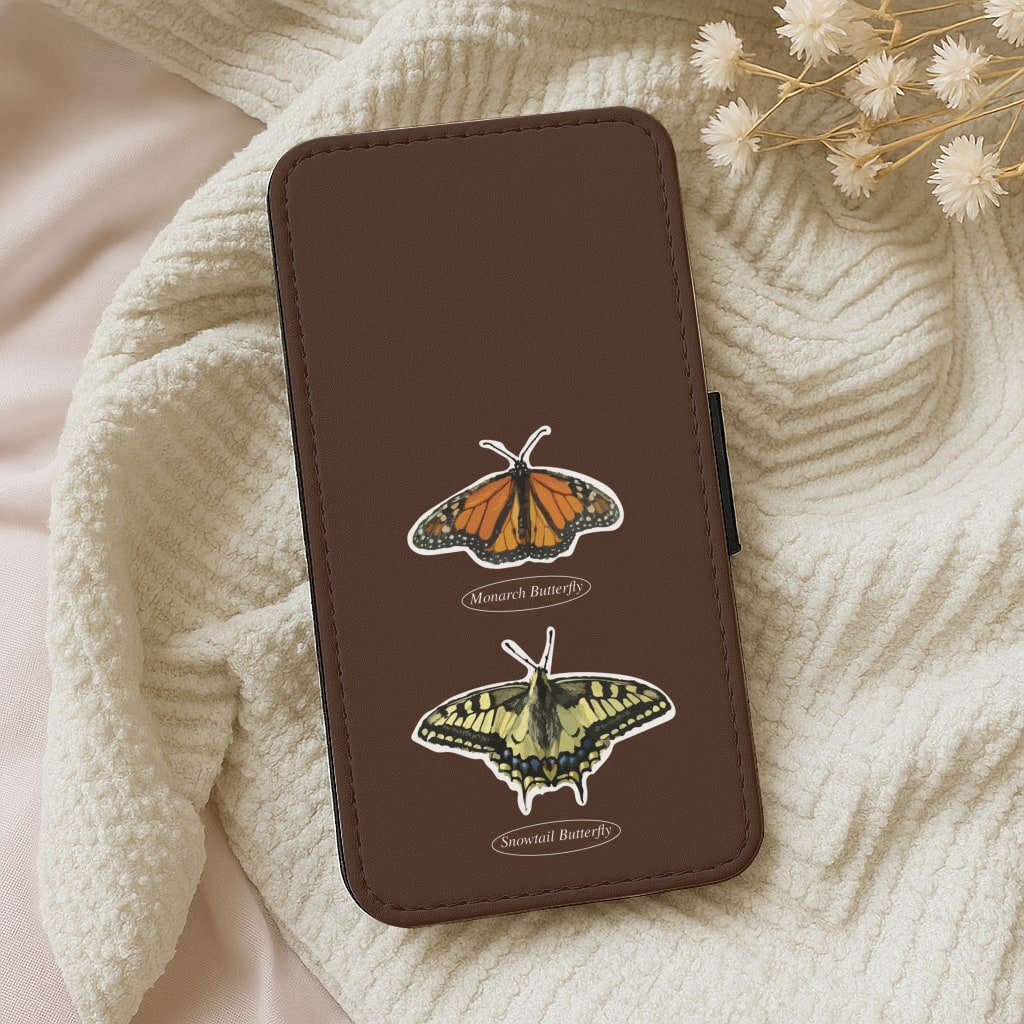 Butterfly Species Collage Wallet Phone Case