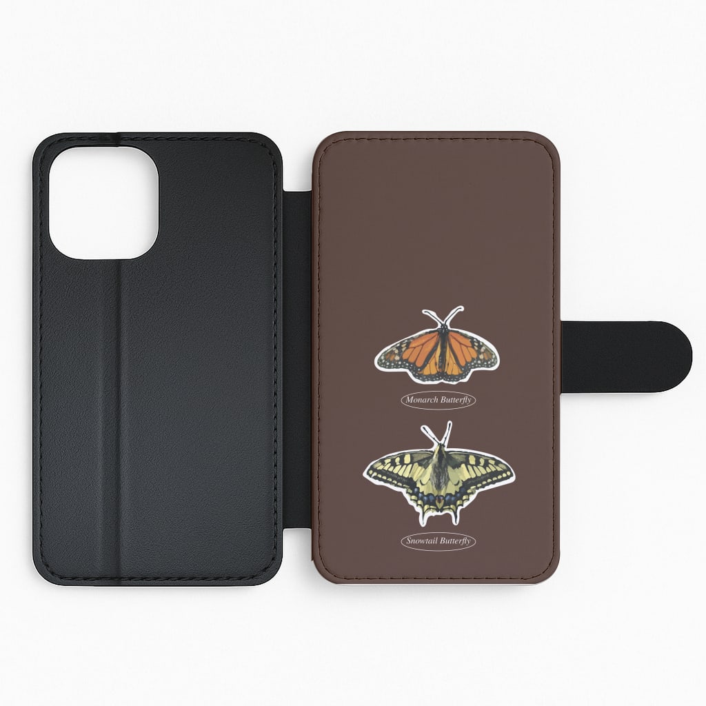 Butterfly Species Collage Flip Phone Case