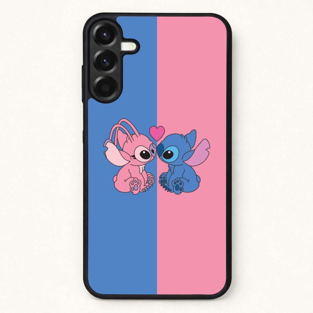 Angel And Blue Alien - Pink Alien Phone Case for Galaxy A17