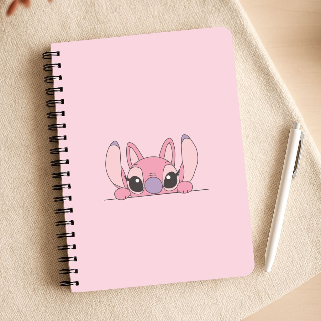 Angel Leaning - Pink Alien Notepad