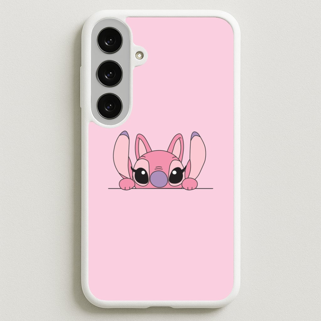 Angel Leaning - Pink Alien Phone Case for Galaxy S25FE